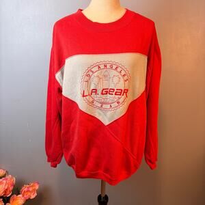 Vintage L.A. Gear Y2K Sweatshirt Crewneck Red Color Block Size XL Los Angeles St